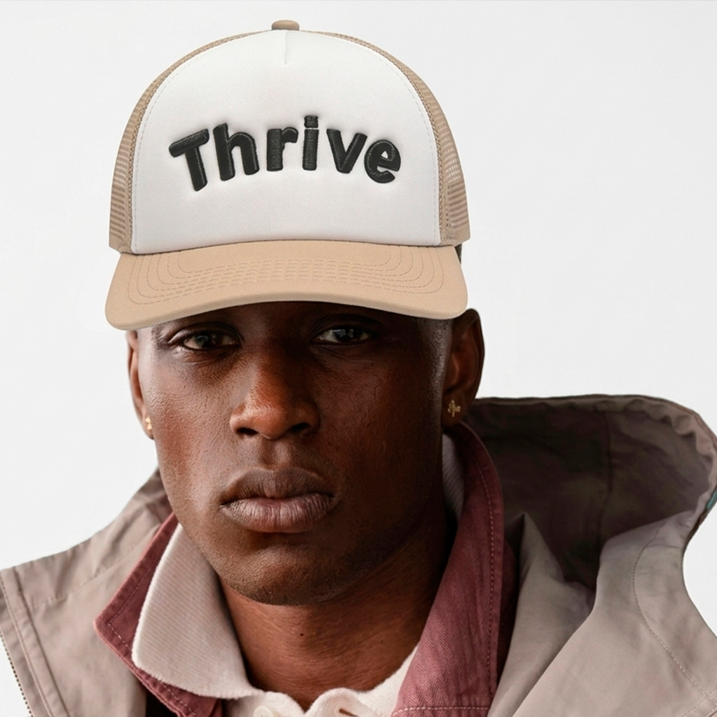 Thrive on Beige & White